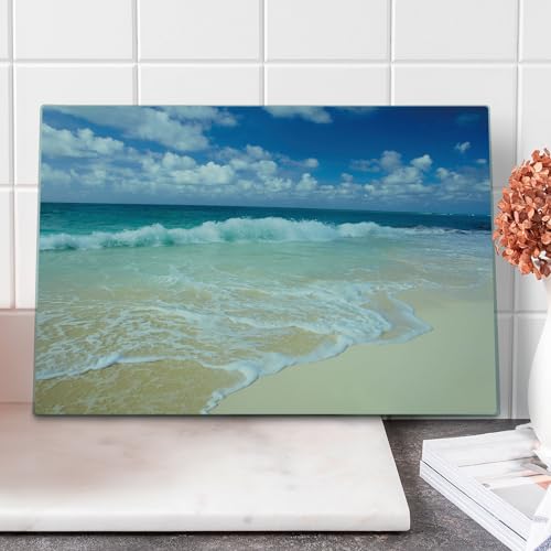 Blue White Sand Brown