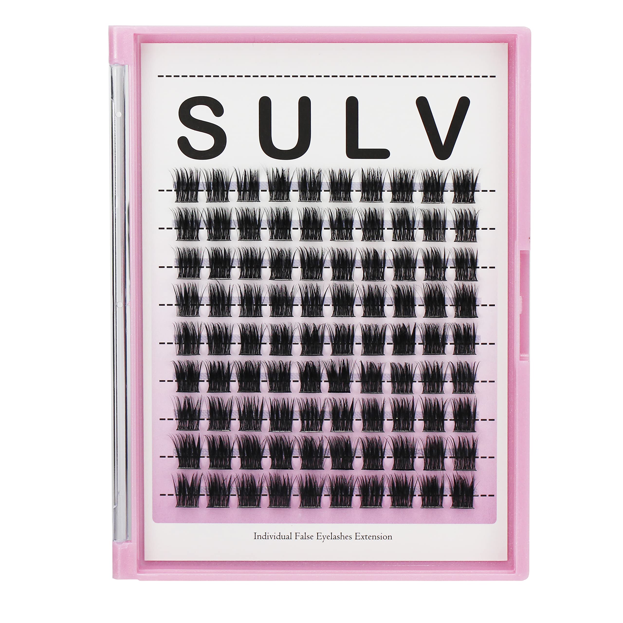Premium Handmade Sulv Clusters Eyelashes - Soft Fluffy 10-16mm Individual Eyelash Extensions (12mm) | Natural Look False Lashes for Daily Makeup, Bridal & Party | Easy Grafting DIY Lash Kit for Stunning Eye Enhancement