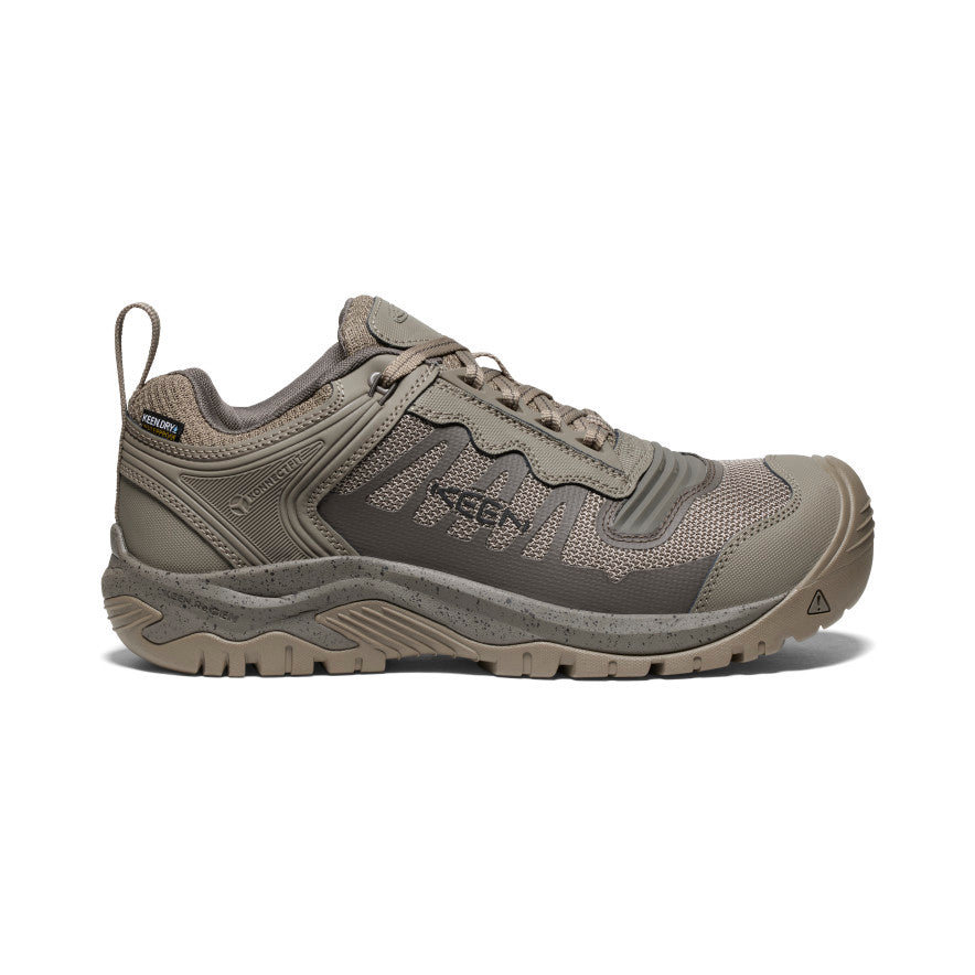 Men's Reno Waterproof Work Boots with Carbon Toe - Brindle/Morel Color - Durable Safety Shoes for Construction, Hiking & Outdoor Work