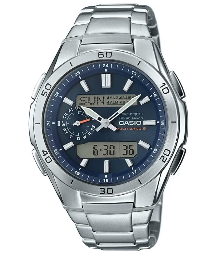 Casio Wave Ceptor WVA-M650D Men's Atomic Solar Watch - Water Resistant, Auto Time Adjustment - Perfect for Business, Travel & Outdoor Activities
