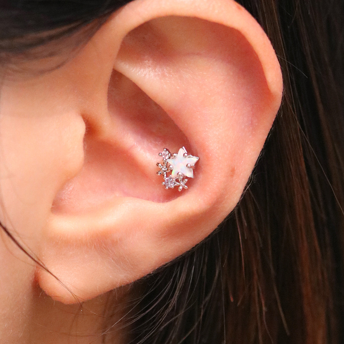 Star Bunch Piercing - Trendy Multi-Piercing Earrings for Cartilage, Helix & Lobe | Perfect for Everyday Wear & Special Occasions