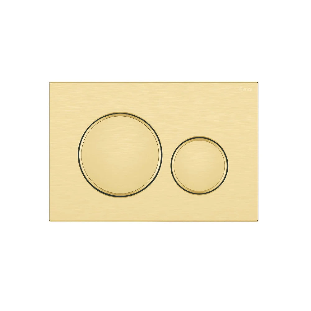Fienza SIG40 UB Round Flush Buttons for Geberit Sigma 40 - Urban Brass Finish | Modern Bathroom Upgrade for Toilet and Bidet Systems