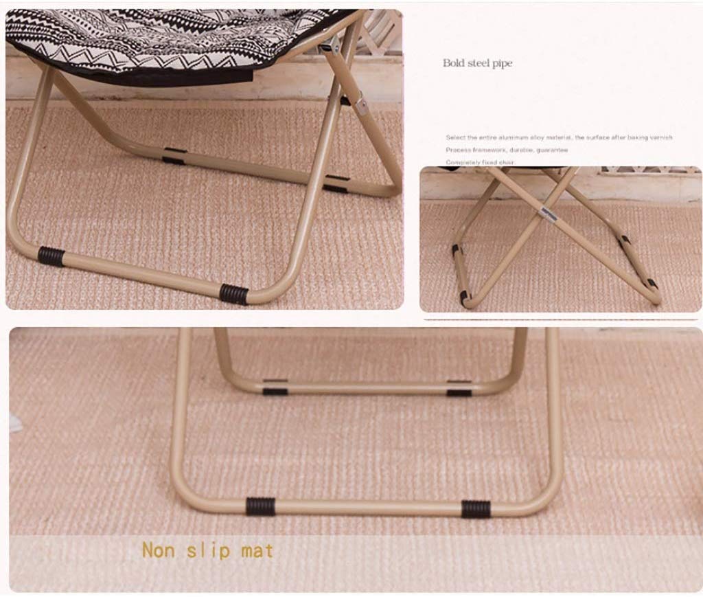 Portable Folding Deck Chair - Lounge Chair, Moon Chair & Bed Chair for Outdoor, Beach, Pool & Lunch Break Relaxation | Lightweight & Comfortable