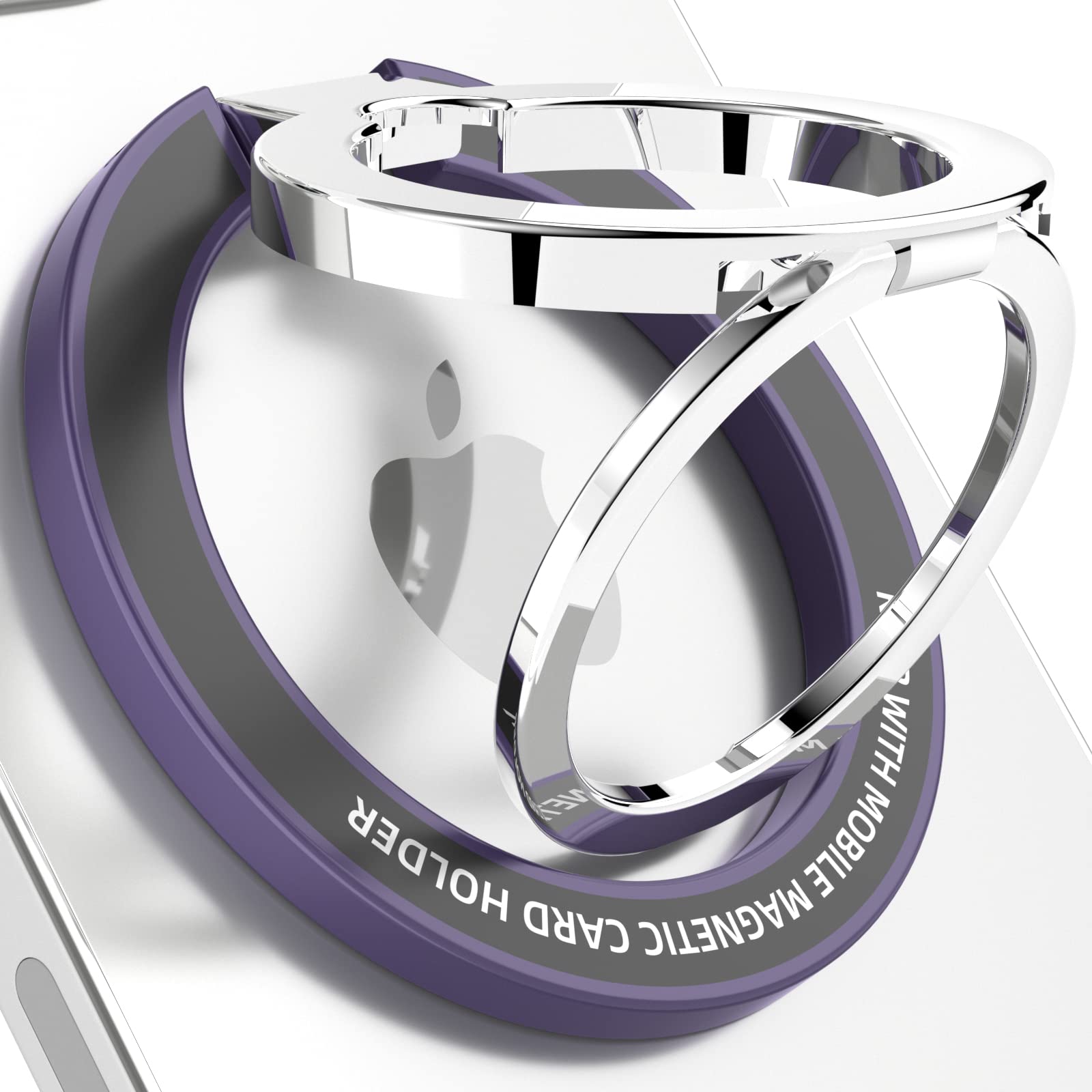 Magnetic Phone Ring Stand for MagSafe - Dark Purple Holder for iPhone 12/13/14 - Perfect for Hands-Free Viewing