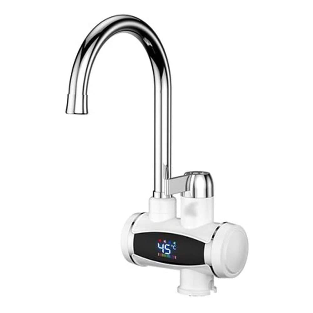 220V Instant Electric Water Heater with LED Digital Display - 3 Second Tankless Hot Water Faucet for Kitchen, Fast Heating Under Sink Installation (Perfect for Coffee, Tea, Cooking & Hand Washing)