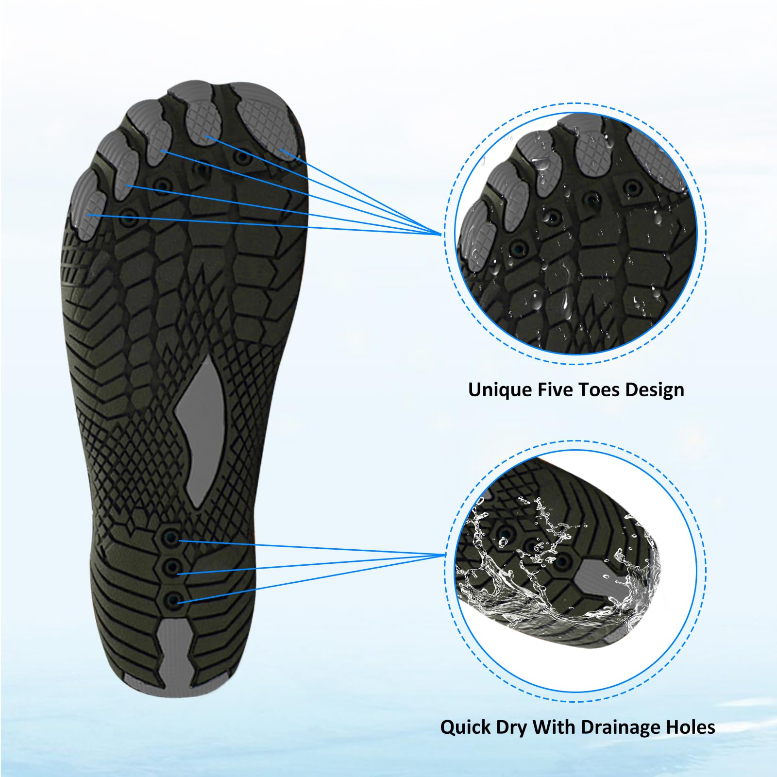 **Barefoot Water Shoes for Women & Men - Quick Dry Aqua Socks for Hiking, Swimming, Beach & Surfing | Non-Slip, Breathable & Wide Toe Box for Comfort & Performance**    *(Perfect for Beach Vacations, Poolside Relaxation, Water Sports & Outdoor Adventures!)*
