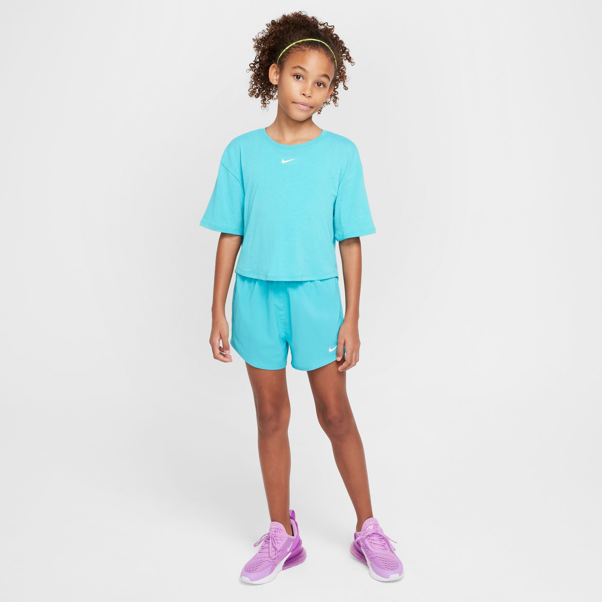 Nike Girls' Dri-FIT High Waisted Woven Shorts - Moisture-Wicking Athletic Shorts for Running, Yoga & Gym Workouts