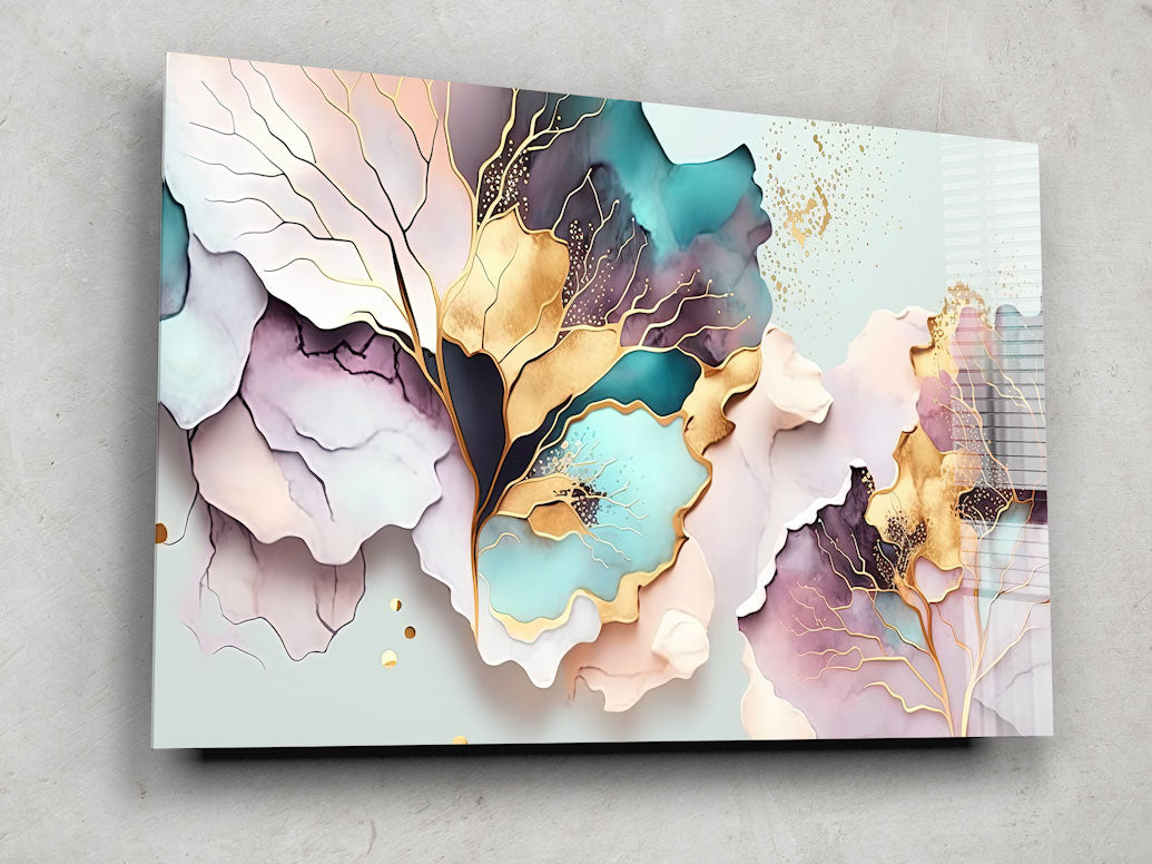 Pink Leaves Abstract Wall Art - Modern Botanical Print for Home & Office Decor - Perfect for Living Room, Bedroom, or Workspace