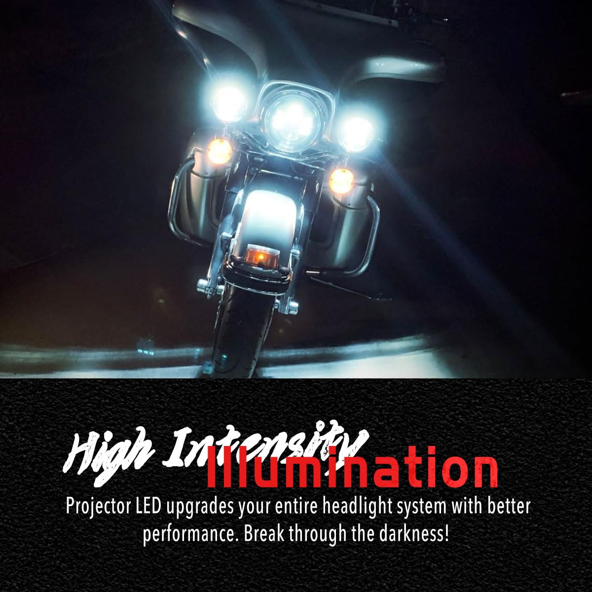 7 Inch LED Headlight & 4.5 Inch Fog Lights with Mounting Ring - Compatible with Harley Touring, Road King, Ultra Classic, Electra Glide, Street Glide, Trike, CVO, Heritage Softail, Slim, Deluxe, Fat Boy - High Visibility for Night Riding & Off-Road Adventures