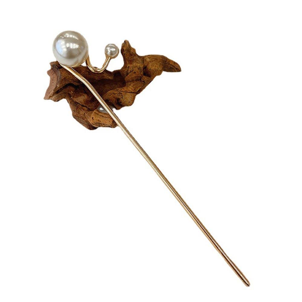 UTHTY Wedding Pearl Hair Pins - Elegant Bridal Hair Accessories with Alloy Pearls, Hair Sticks & Bobby Pins for Hairstyling (2-Pearl Design) - Perfect for Weddings, Proms & Special Occasions