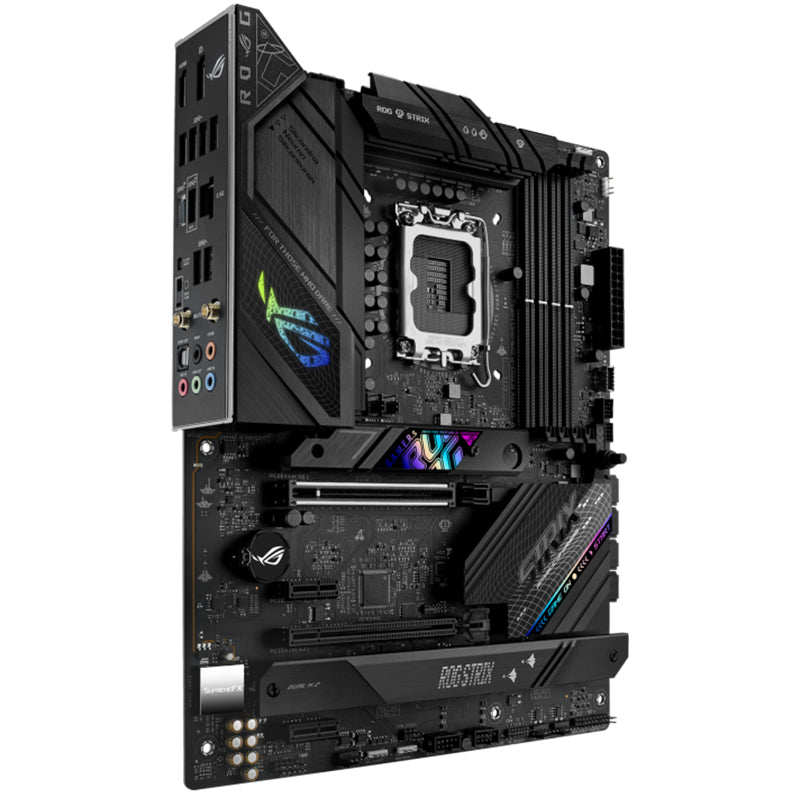ASUS ROG STRIX B760-F Gaming DDR5 ATX Motherboard - Intel LGA 1700 Socket, PCIe 5.0, WiFi 6, 2.5Gb LAN - Perfect for High-Performance Gaming PCs & Streaming Setups