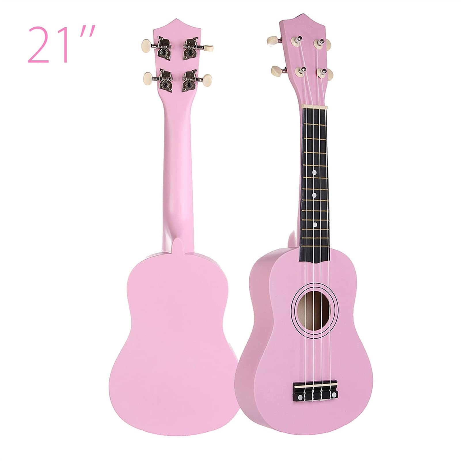**21 Inch Soprano Ukulele for Kids & Beginners - 4 String Wooden Hawaiian Mini Guitar with Tuner - Perfect Musical Gift for Children, Birthday & Christmas (Ukulele Accessories Included)**    *(Great for Learning Music, Family Gatherings, Beach Parties & Travel!)*