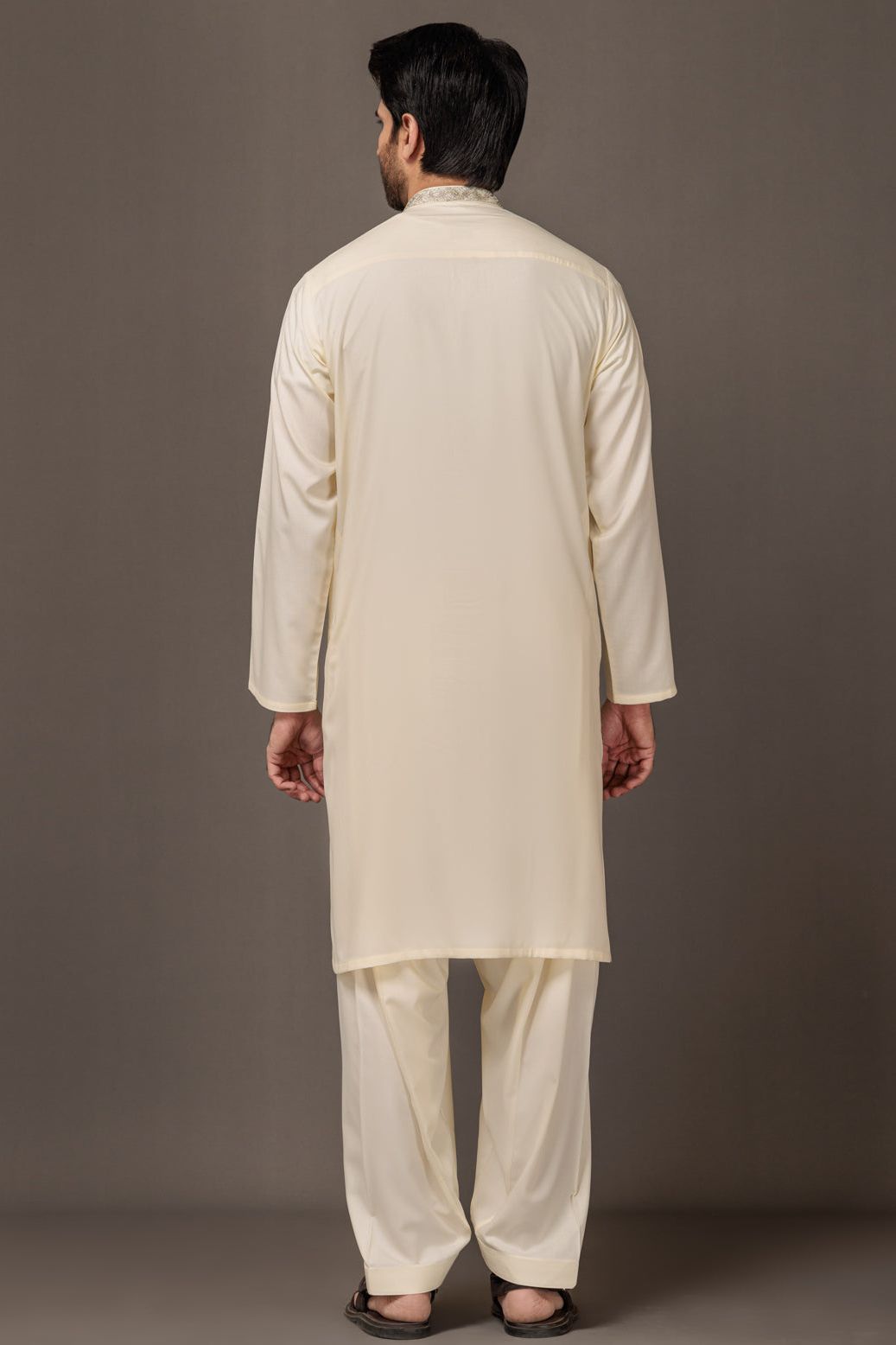 Stylish Blended Cream Kurta Shalwar Set - Traditional Pakistani Outfit for Women | Perfect for Eid, Weddings & Special Occasions
