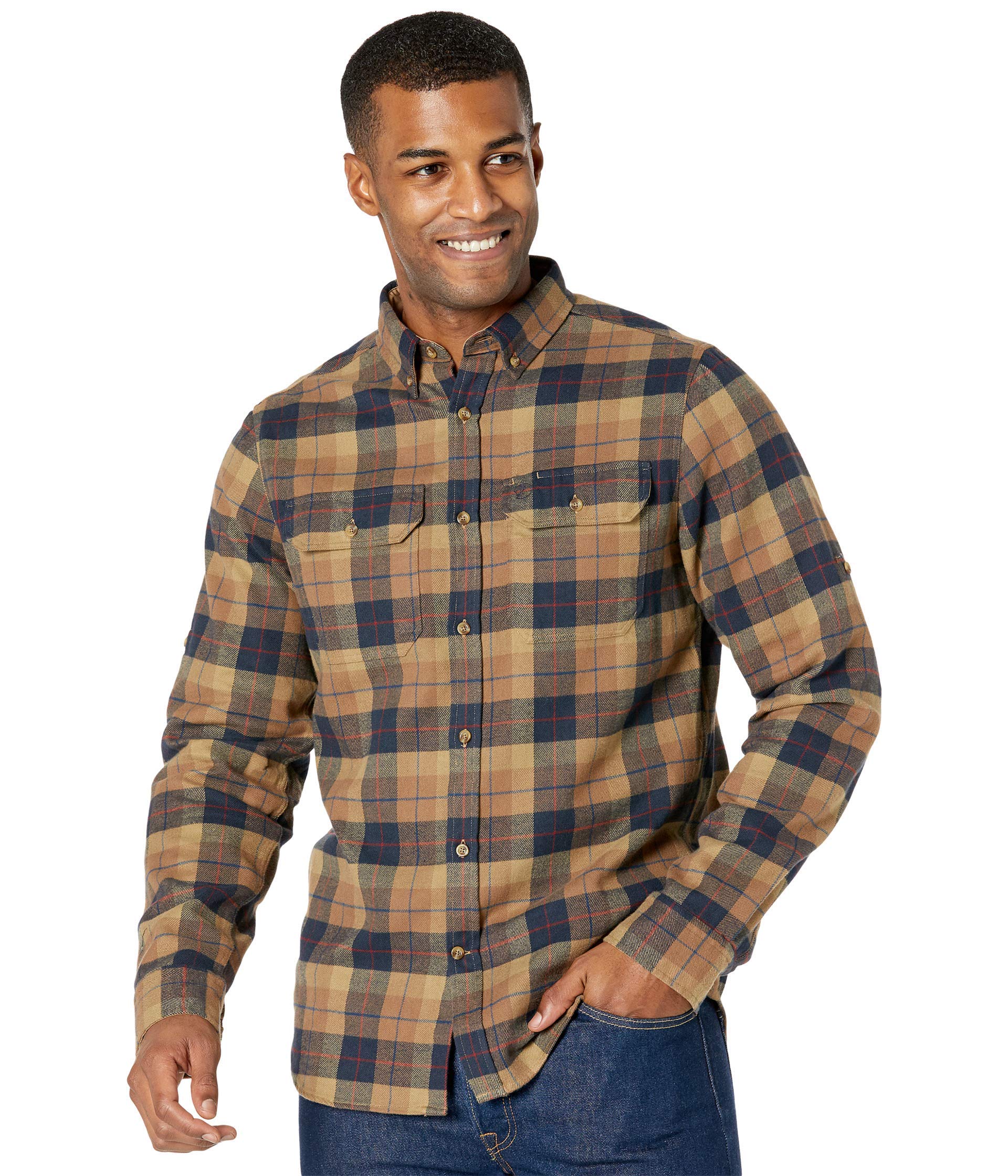 Fjallraven Singi Heavy Flannel Shirt for Men - Warm & Durable Outdoor Shirt for Hiking, Camping & Fall Adventures