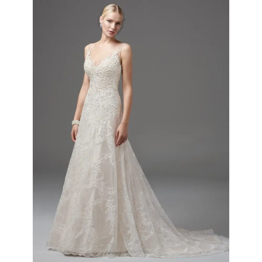 Sottero & Midgley Cecilia Wedding Dress Sample Sale - Designer Bridal Gown for Discounted Price | Perfect for Brides, Bridal Shows, and Wedding Dress Shopping
