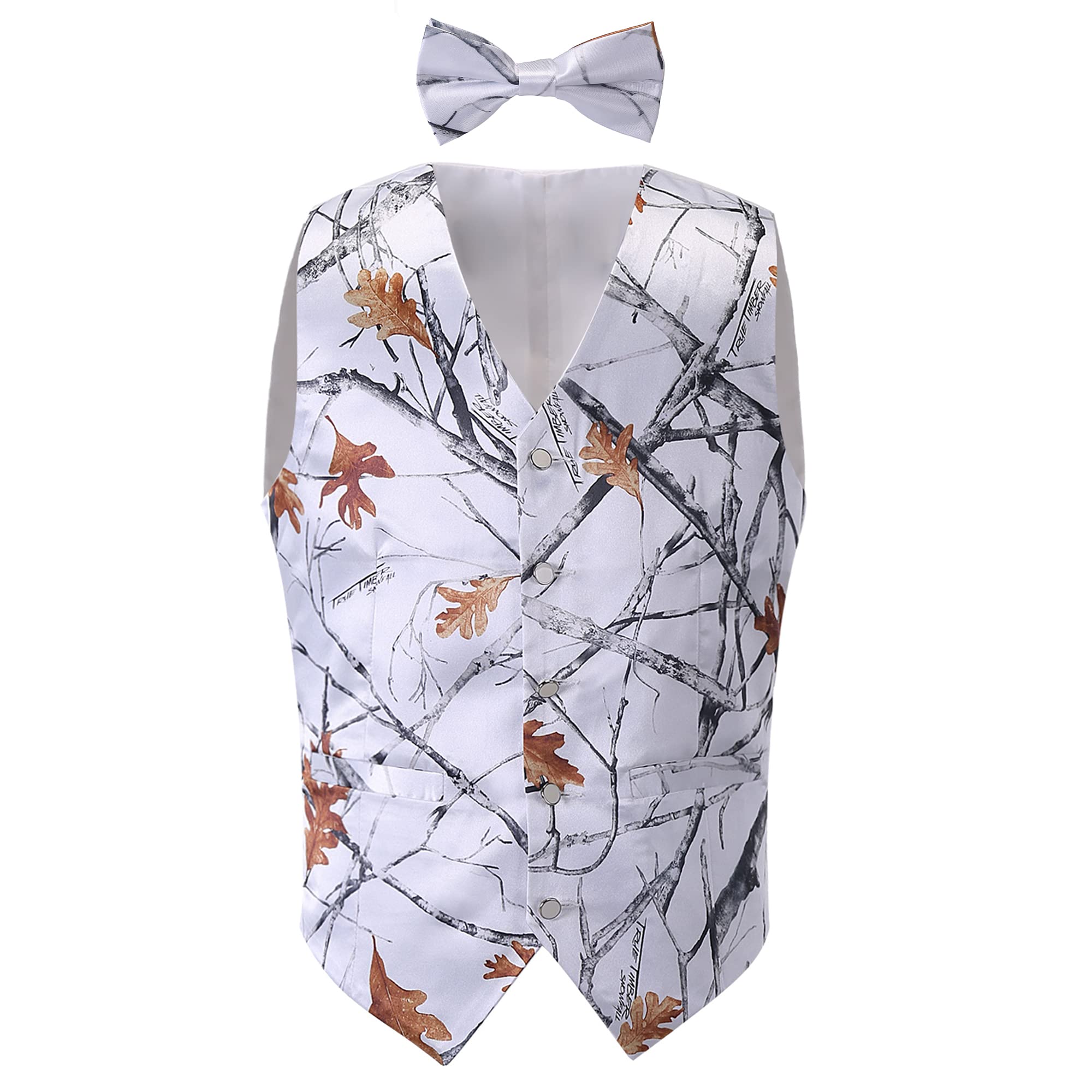 Allingentle Camouflage Men's Suit Vest - Hunting & Wedding Formal Outerwear for Men | Perfect for Outdoor Adventures & Special Occasions