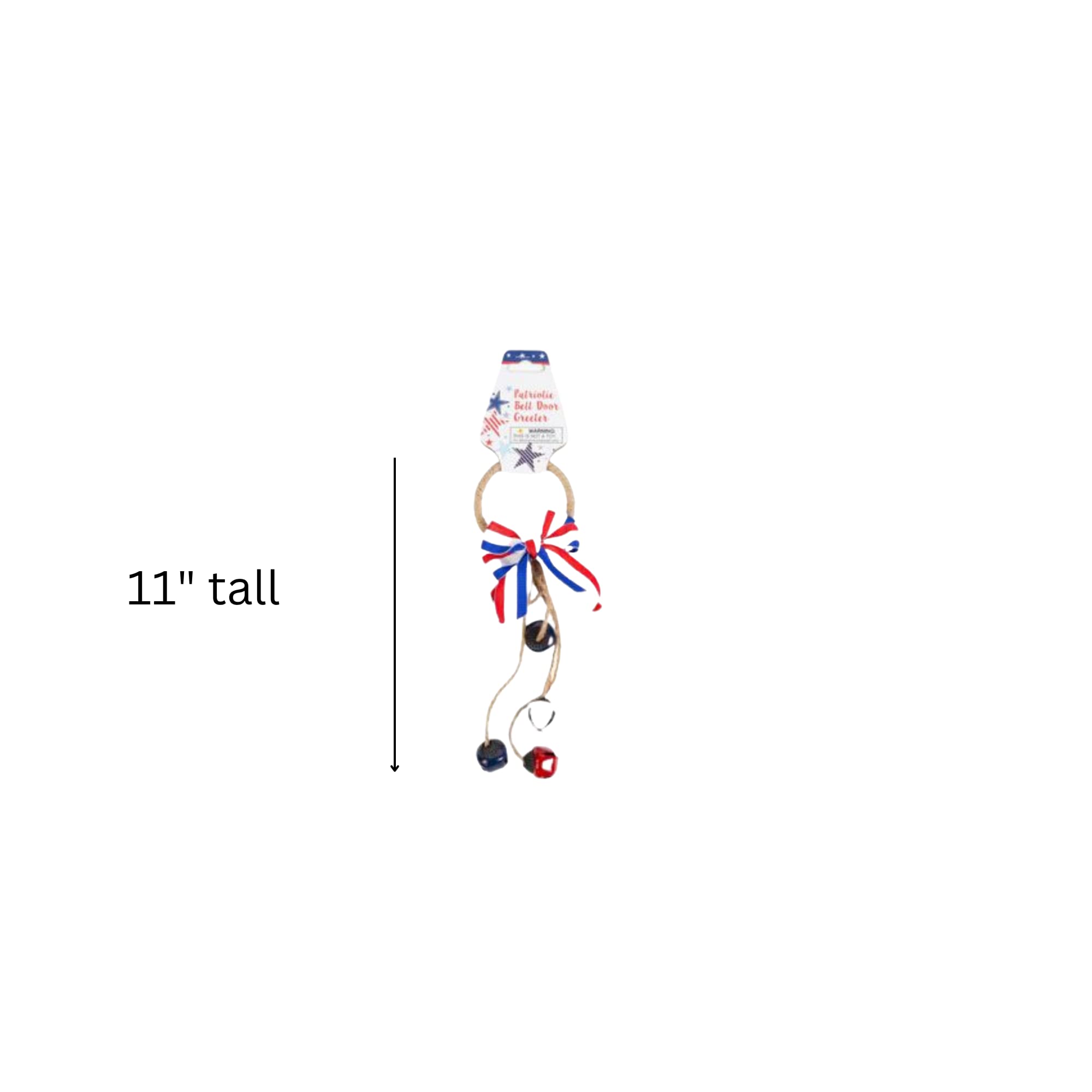 Patriotic Glittery Red White & Blue Door Knob Hanger - 3 Pack with Red & Blue Bow | Festive Holiday Welcome Greeter for Independence Day, Memorial Day & 4th of July Decorations