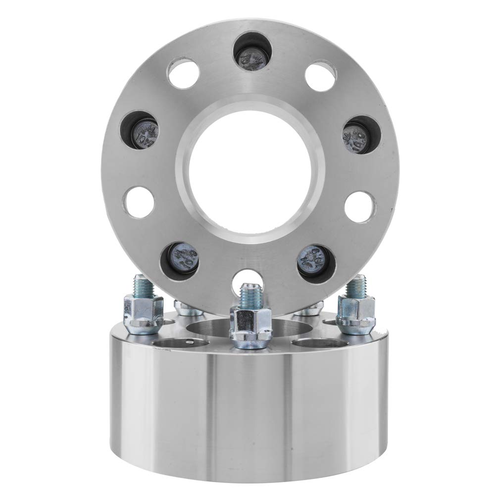 TRIBLE SIX 2Pcs 2.5'' Wheel Spacers Adapter 5x4.75 Hub Centric 5 Lug Silver - Compatible with 1979-1985 Riviera, Eldorado, 1984-2006 & 2008-2009 Corvette, 1983-1994 S10 Blazer, 1991-2001 Jimmy - Perfect for Off-Road, Custom Wheels & Performance Upgrades