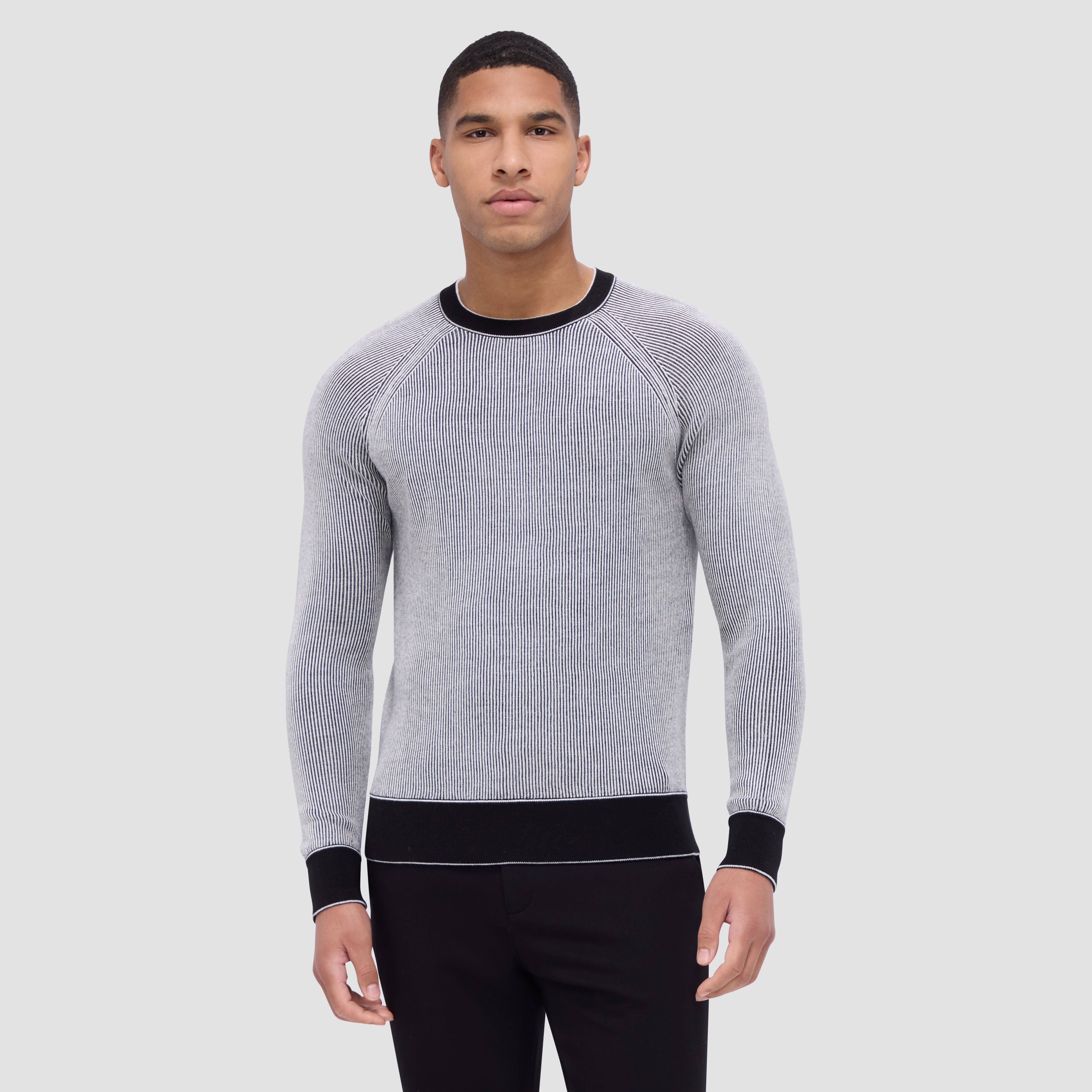 Fisherman Rib Jacquard Crew Neck Sweater for Men & Women | Warm Winter Knit Pullover | Casual Office & Outdoor Wear