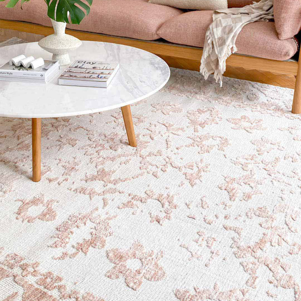Aria Floral Transitional Rug - Soft Non-Slip Area Rug for Living Room, Bedroom & Dining Room - Perfect for Home Decor