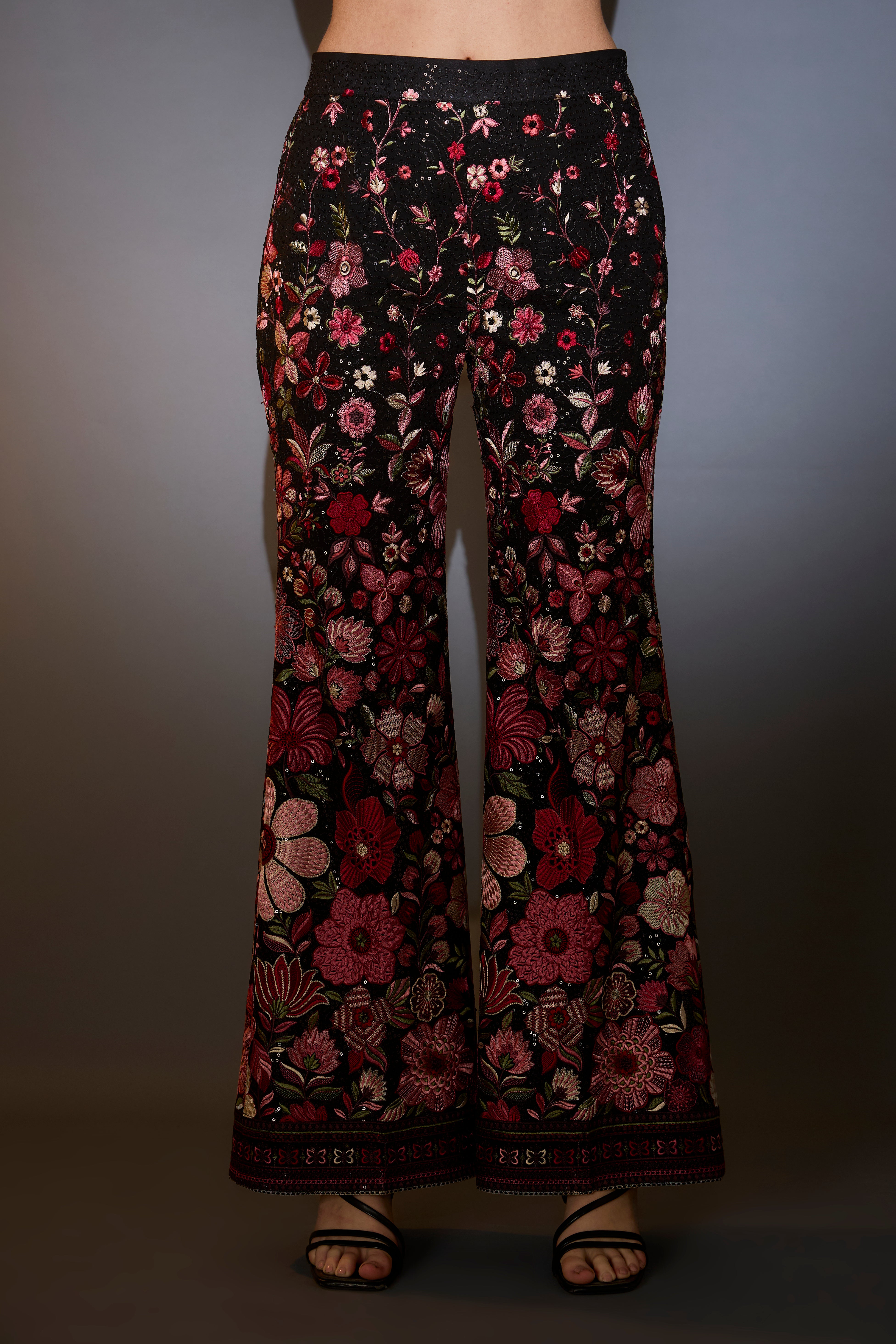 Floral Print Tunic Set with Boot Cut Pants - Women's Multi-Colored Boho Outfit for Casual Wear, Office & Summer Vacation