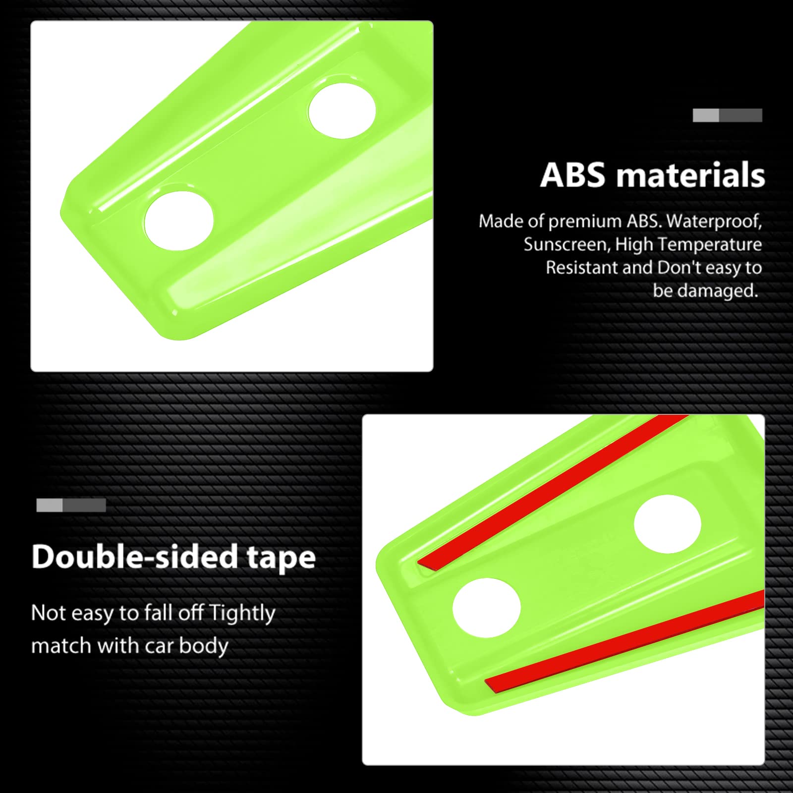 2PCS Hood Hinge Cover Trim Accessories for Jeep Wrangler JK JKU Sport Rubicon Sahara & Unlimited 2007-2018 - Durable Green Exterior Protection - Perfect for Off-Roading, Car Shows & Daily Driving