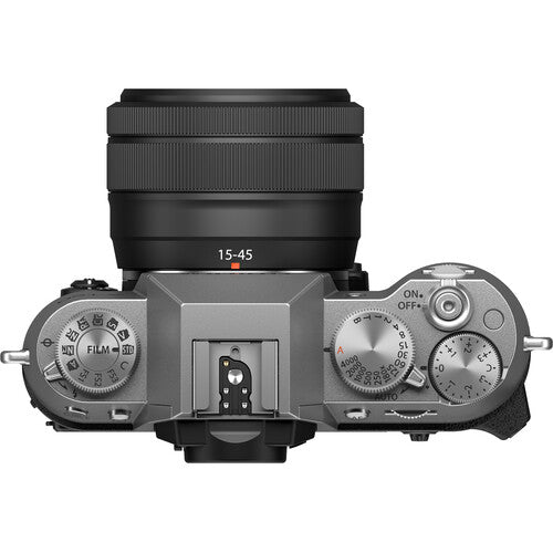 FUJIFILM X-T50 Mirrorless Digital Camera with XC15-45mmF3.5-5.6 OIS PZ Lens Kit in Silver - Perfect for Travel Photography, Vlogging & Street Shooting