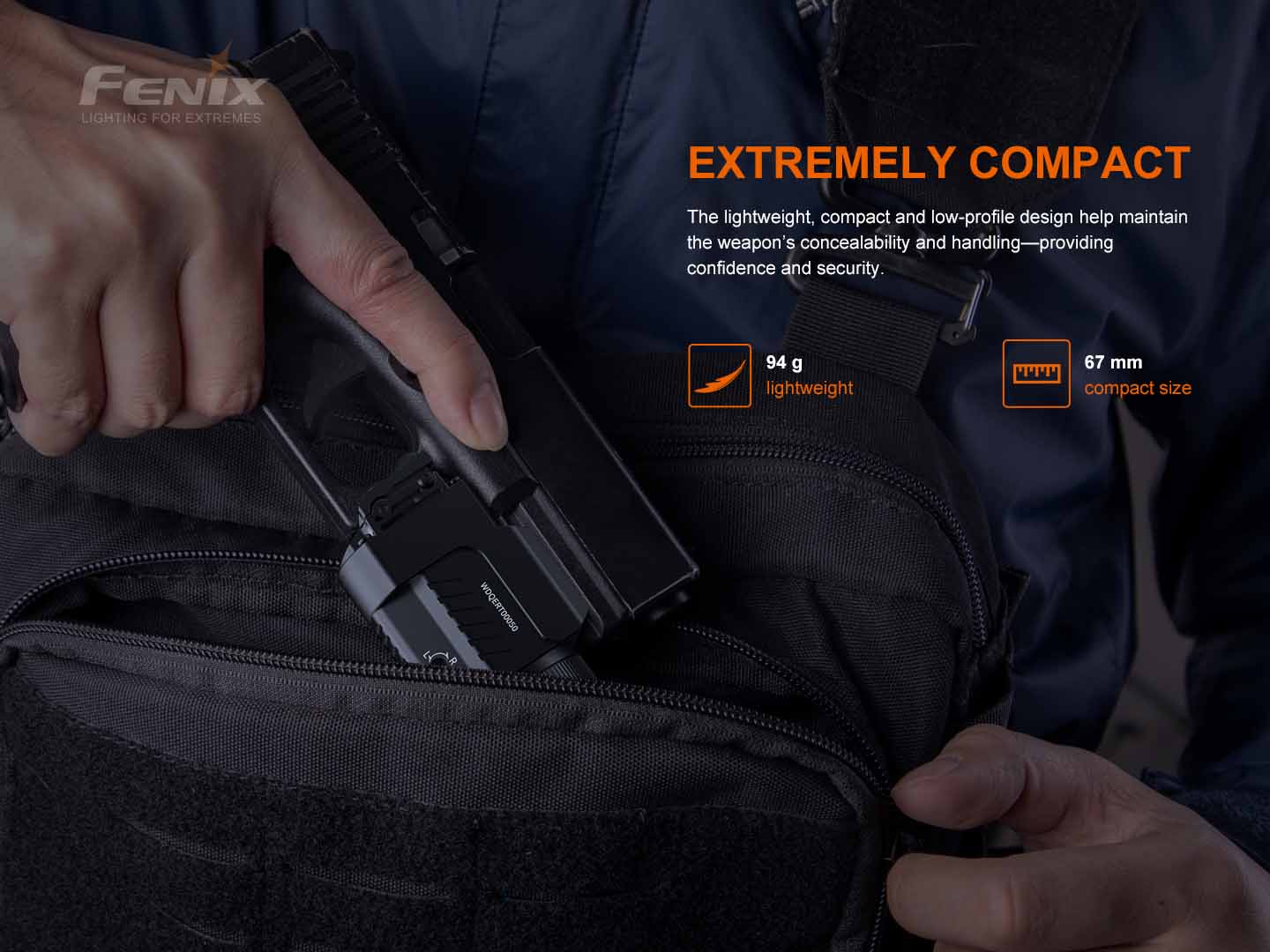 Fenix GL22 Tactical Flashlight with Red Laser Sight - Compact Weapon Light for Pistols, Rifles & Hunting - Perfect for Home Defense, Law Enforcement & Outdoor Adventures