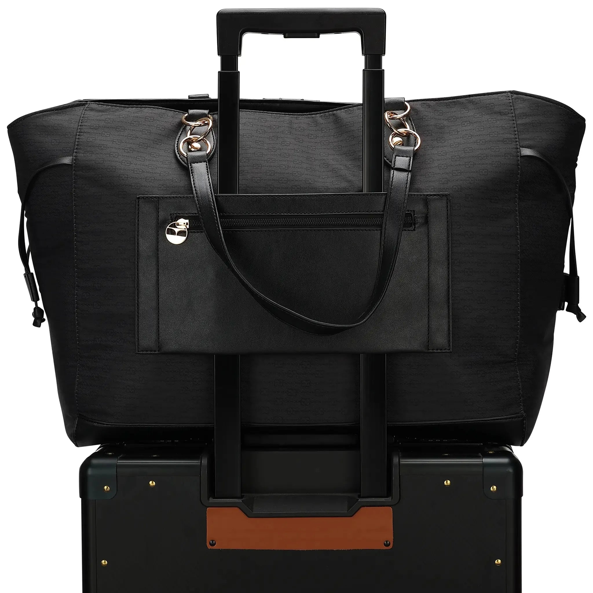 Eleganza 32L Monogram Weekender Tote Bag - Stylish Travel & Gym Bag for Women | Perfect for Weekend Getaways, Business Trips & Workout Essentials