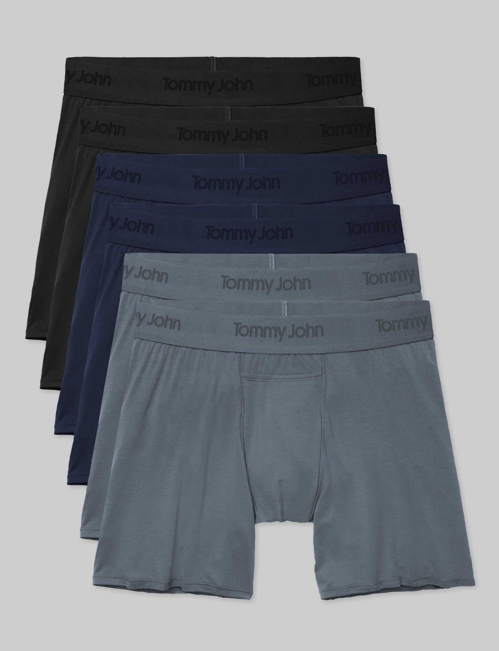 Breathable Second Skin Relaxed Fit Boxer Briefs - 6 Pack (Multicolor) | Ultra Soft & Comfortable Men's Underwear for All-Day Wear, Workout, and Lounge