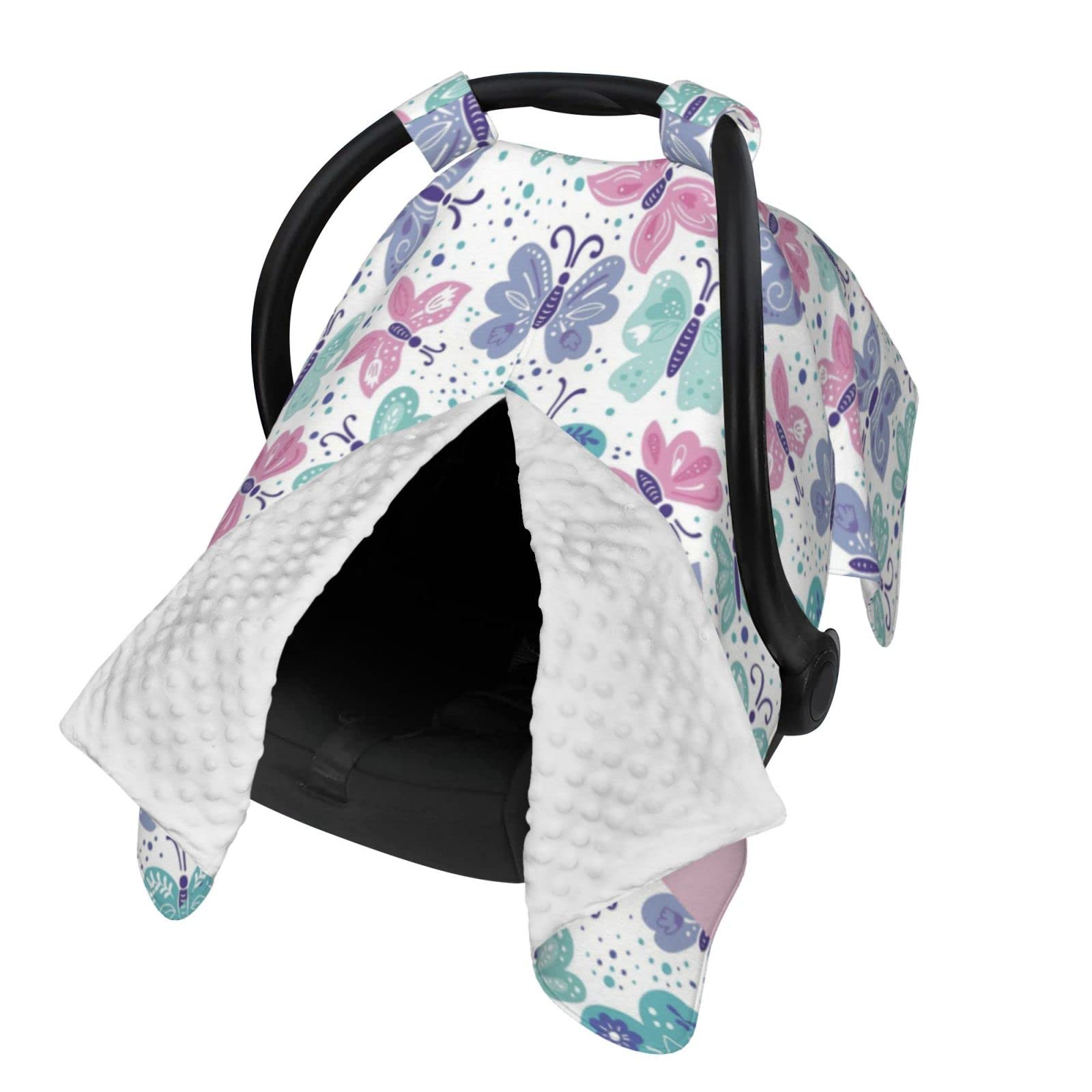 Personalized Baby Car Seat Covers with Name - Custom Infant Car Seat Canopy for Boys & Girls - Nursing & Breastfeeding Cover - Perfect for Travel, Shopping & Outdoor Adventures