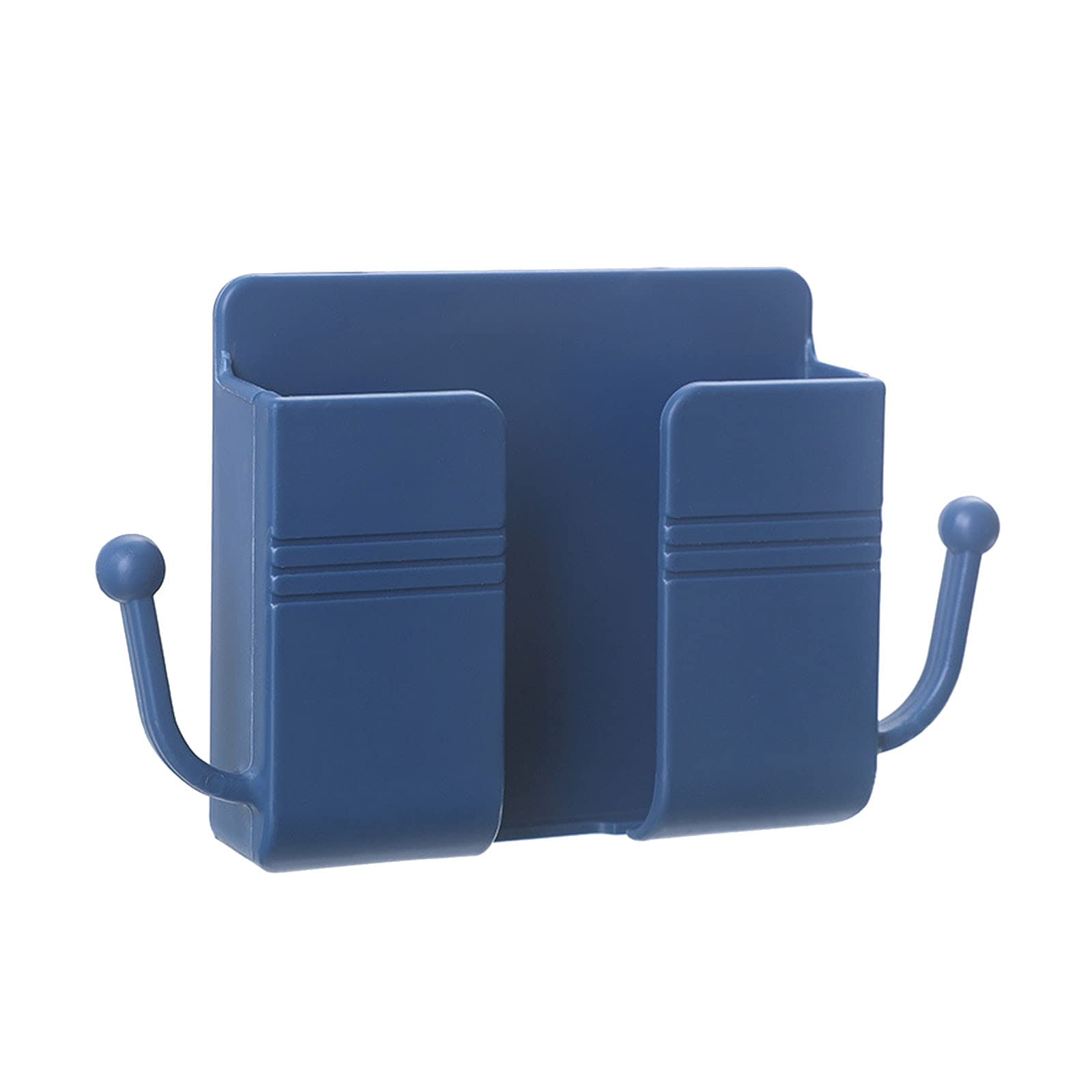 Wall Mounted Storage Organizer Box - Remote Control Holder, Phone Charging Stand, Multifunctional Home Organizer (Blue) | Perfect for Living Room, Bedroom & Office Organization