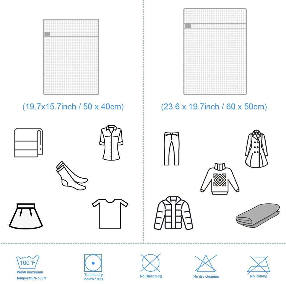 Large Mesh Laundry Bag for Travel, Gym & College - Breathable Wash Bag for Delicates & Sports Clothes
