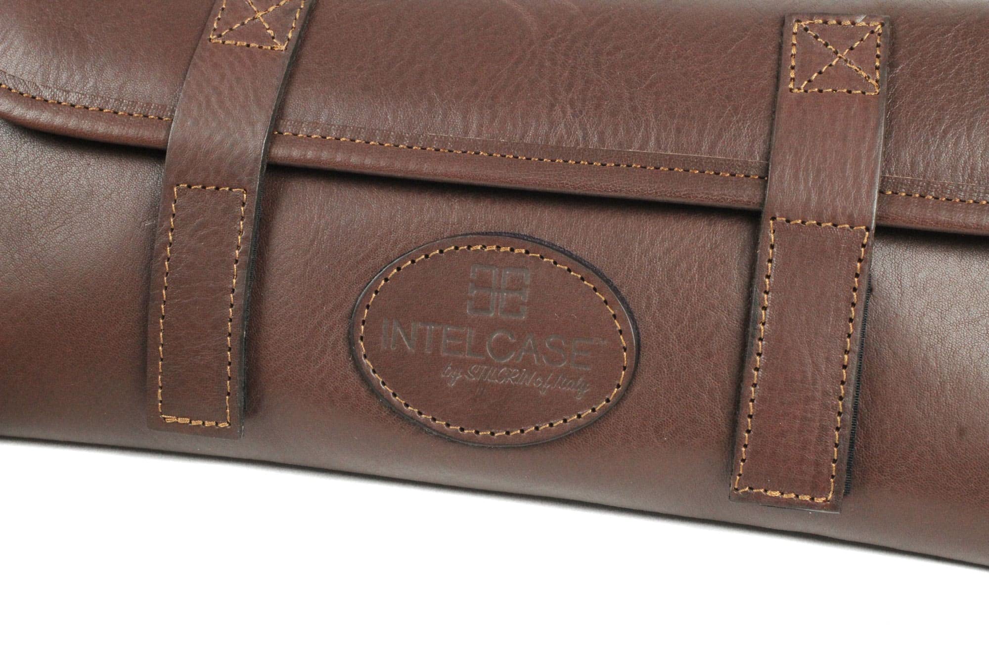 INTELCASE 34-Inch Sporting Leather Wood Rod Shotgun Cleaning Kit - Brown | Gun Maintenance Tool for Hunting, Shooting & Outdoor Sports