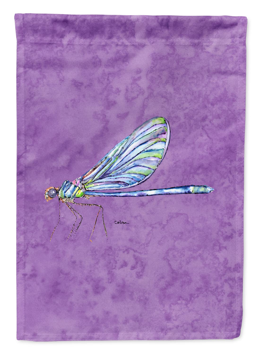 Caroline's Treasures 8865GF Multicolor Dragonfly on Purple Garden Flag - Decorative Mailbox & Yard Banner for Outdoor Patio, Flower Beds & Garden Decor | Perfect for Spring & Summer Landscaping