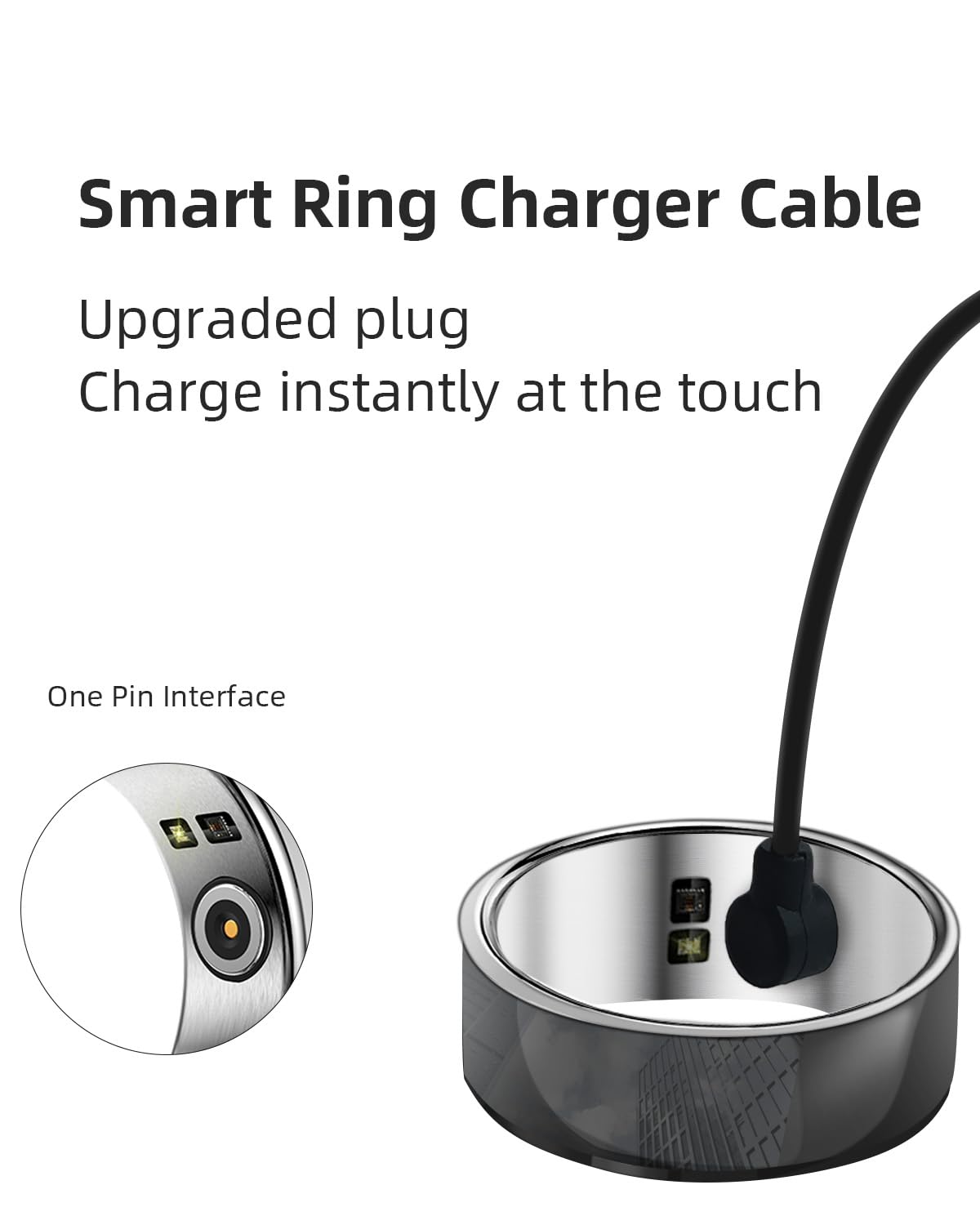 Smart Ring Charger Cable - 2 Pack Universal Charging Cord for Smart Rings & Fitness Trackers - Perfect for Oura Ring, Circular, Ultrahuman & More - Home, Office & Travel Use