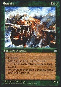Magic The Gathering Aurochs Card - Ice Age Expansion | Collectible Trading Card Game for MTG Players & Deck Builders