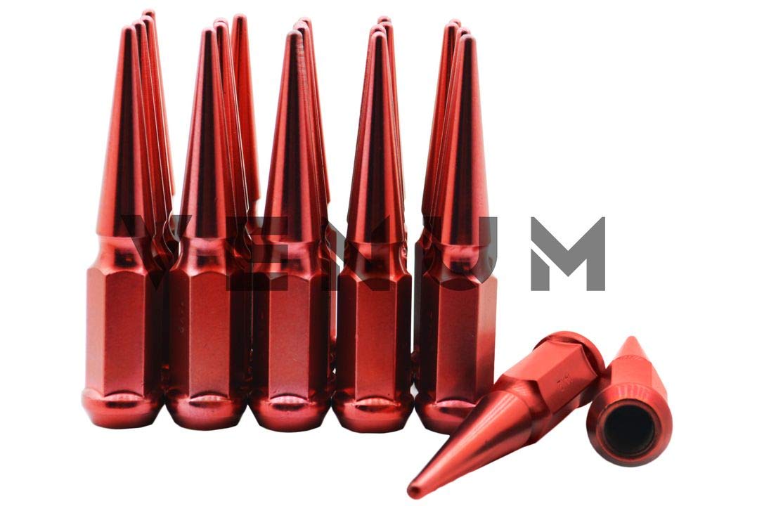 Venum 32PC Red Anodized Spike Lug Nuts - 4.5