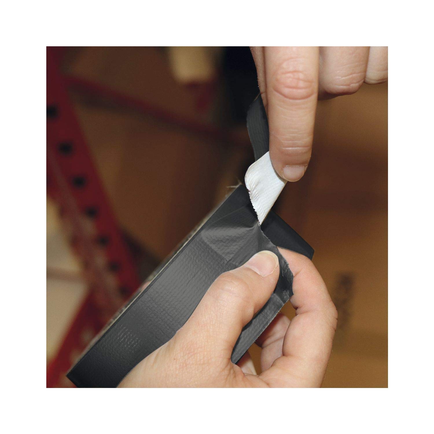 Secotec K670GHC0 Heavy Duty Shield Tape - 50mm x 50m, Black (Pack of 6 Rolls) - Extra Strong Adhesive for Packaging, Shipping & Industrial Use
