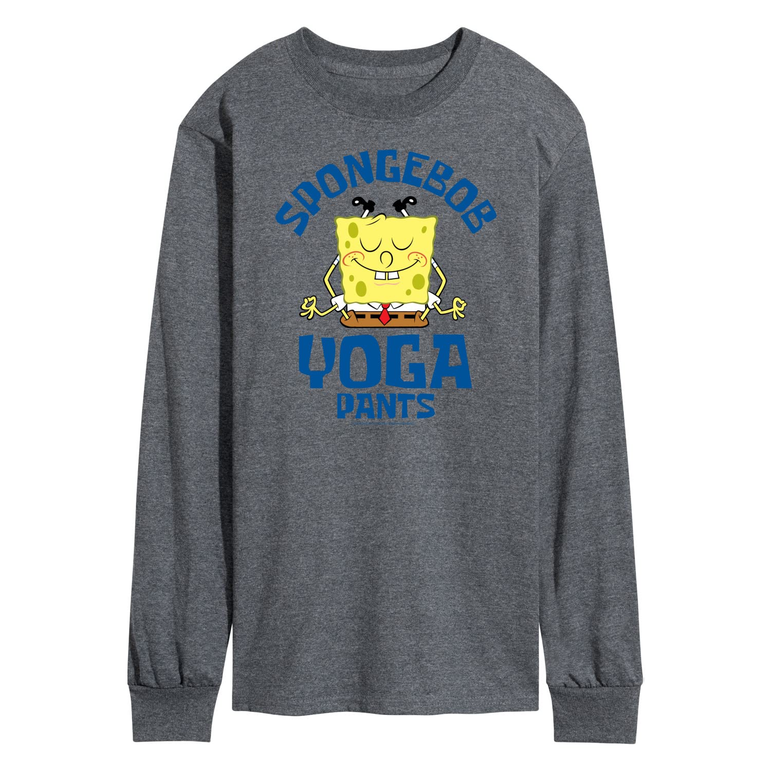 HYBRID APPAREL Spongebob Squarepants Yoga Pants & Men's Long Sleeve T-Shirt Set - Cartoon Character Workout Clothes for Gym, Lounge & Cosplay