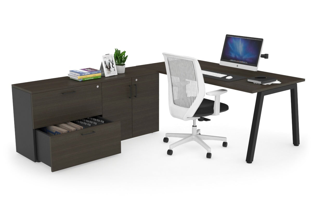 Quadro A Executive Office Chair - Black Frame [1800L x 700W] - Ergonomic Desk Chair for Home Office & Conference Room