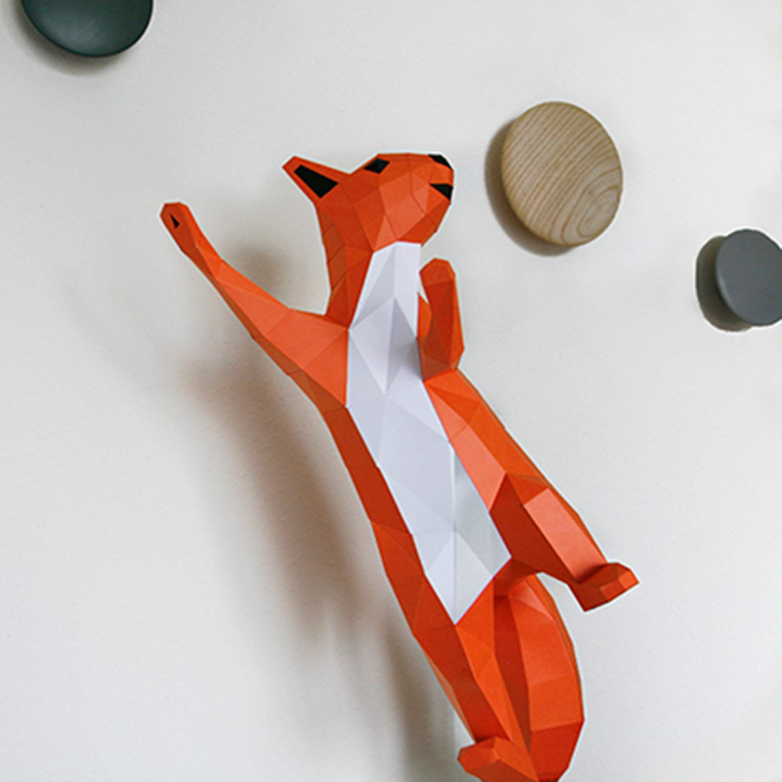 3D Squirrel Paper Sculpture Kit - DIY Origami Puzzle, Handmade Geometric Wall Art Decor for Home & Office - Perfect for Gifts, Kids Crafts, and Room Decoration
