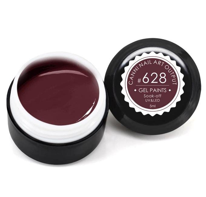 CANNI 5ml UV Gel Nail Polish - Soak Off Gel Paint for Nail Art, Solid Colors Gel Lacquer, Long Lasting & Chip Resistant - Perfect for Manicures, Pedicures & DIY Nail Designs at Home or Salon (628)