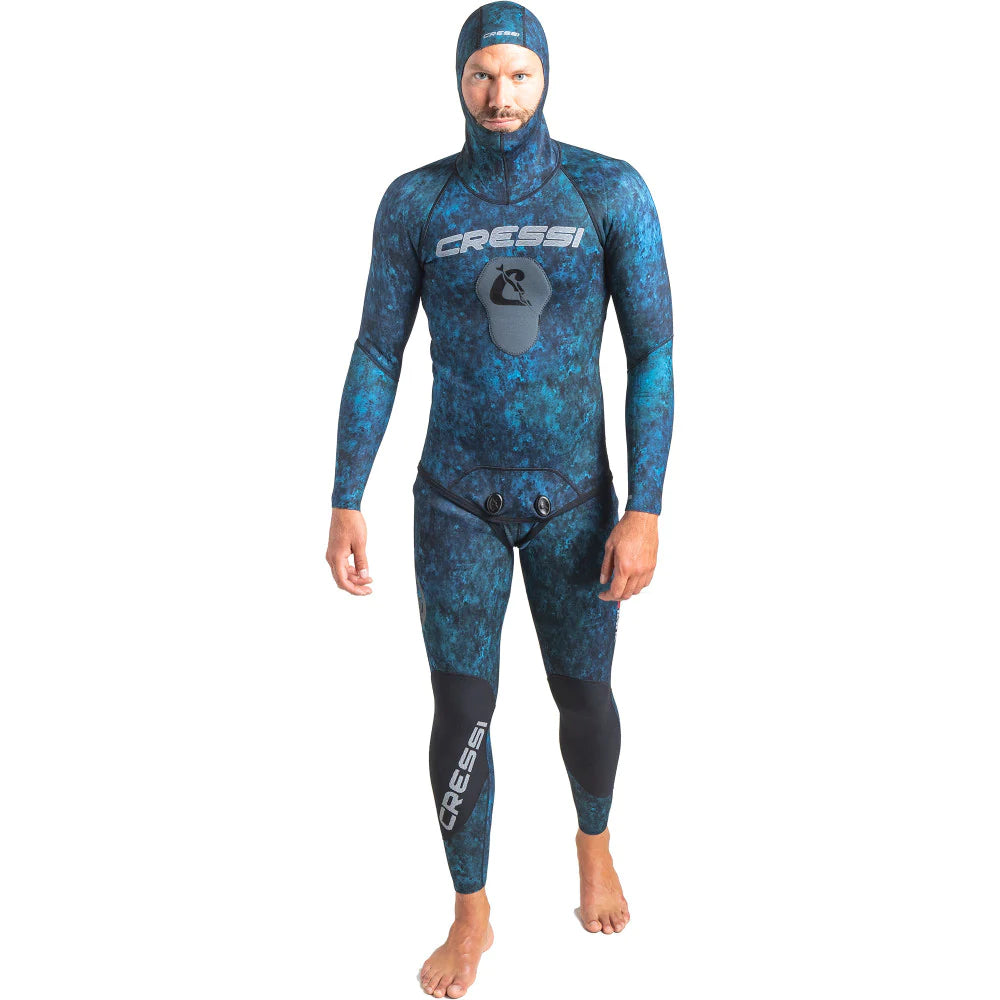 Cressi Tokugawa 3.5mm Open Cell Wetsuit with Hood - Premium Neoprene Scuba Diving & Spearfishing Gear for Cold Water Adventures