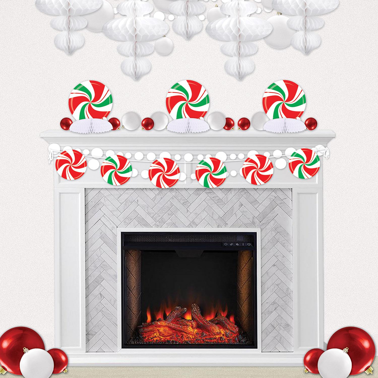 12 Pack Beistle Christmas Peppermint Centerpieces - Holiday Table Decorations for Xmas Party, Dinner & Festive Home Decor