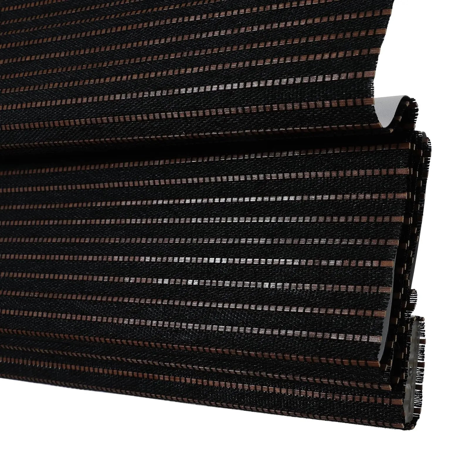 Natural Flax Bamboo Woven Window Shade - Chocolate Brown | Eco-Friendly Roman Shades for Living Room, Bedroom & Office Decor