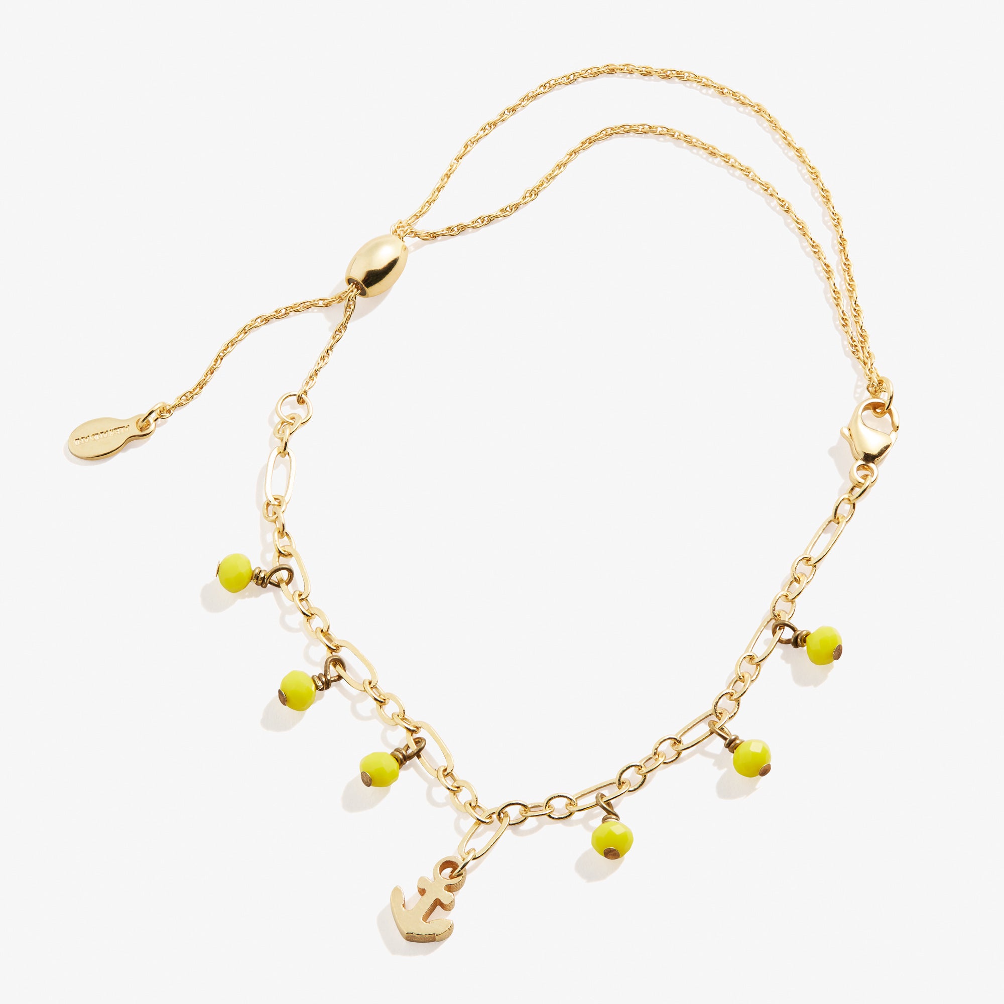 Anchor Beaded Pull Chain Anklet - Stylish Nautical Jewelry for Women - Perfect for Beach, Summer & Boho Fashion