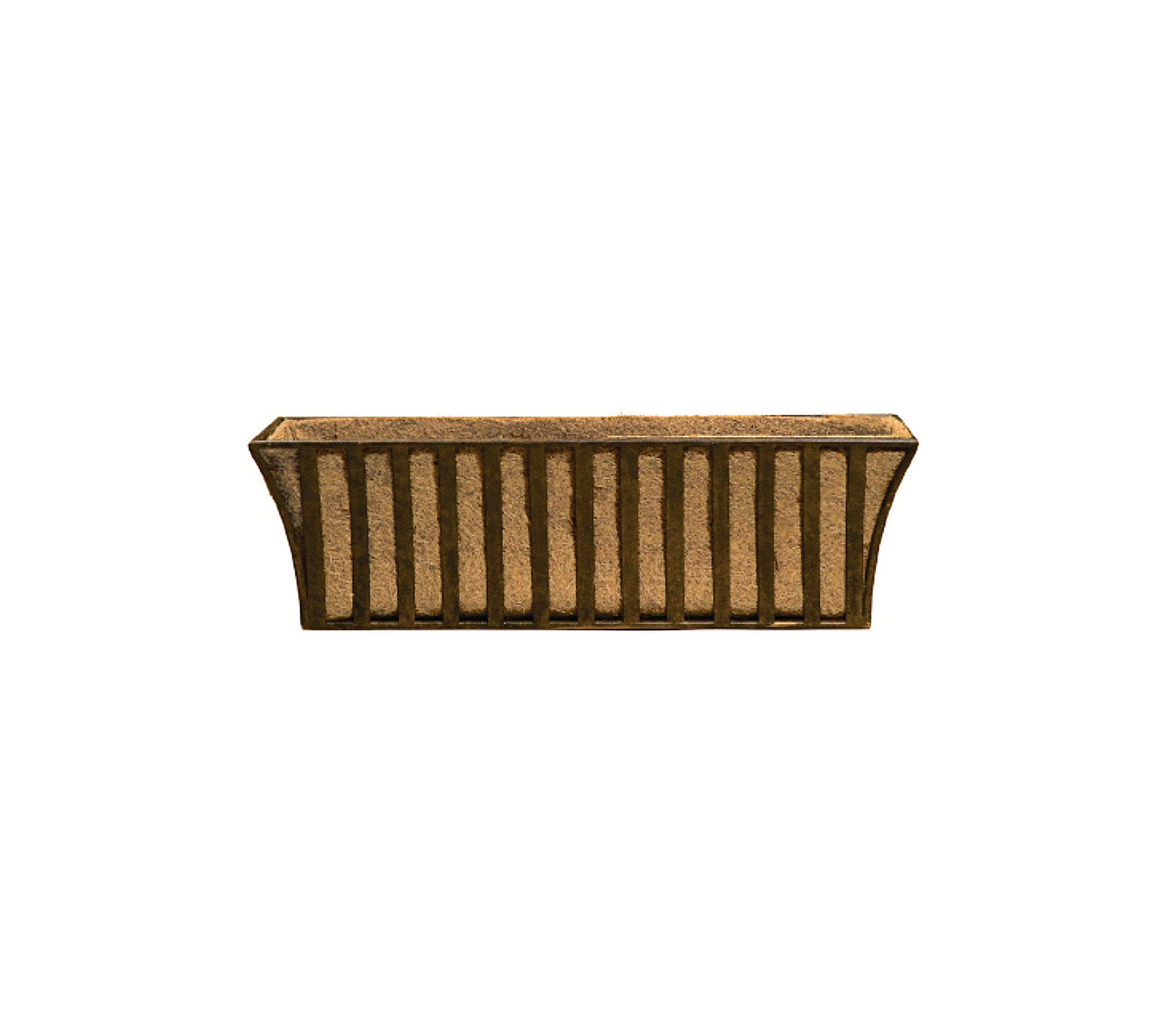Deer Park WB124 Small Solera Window Box with Cocoa Moss Liner - Perfect for Indoor/Outdoor Flower Planters, Balcony Decor & Garden Window Displays