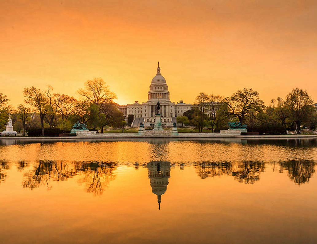 5D Diamond Painting Kit - United States Capitol Building Washington DC, Full Drill Art Craft Canvas for Home Wall Decor, DIY Cross Stitch Gift (12x16 Inch) | Perfect for Relaxation, Stress Relief & Creative Home Decoration