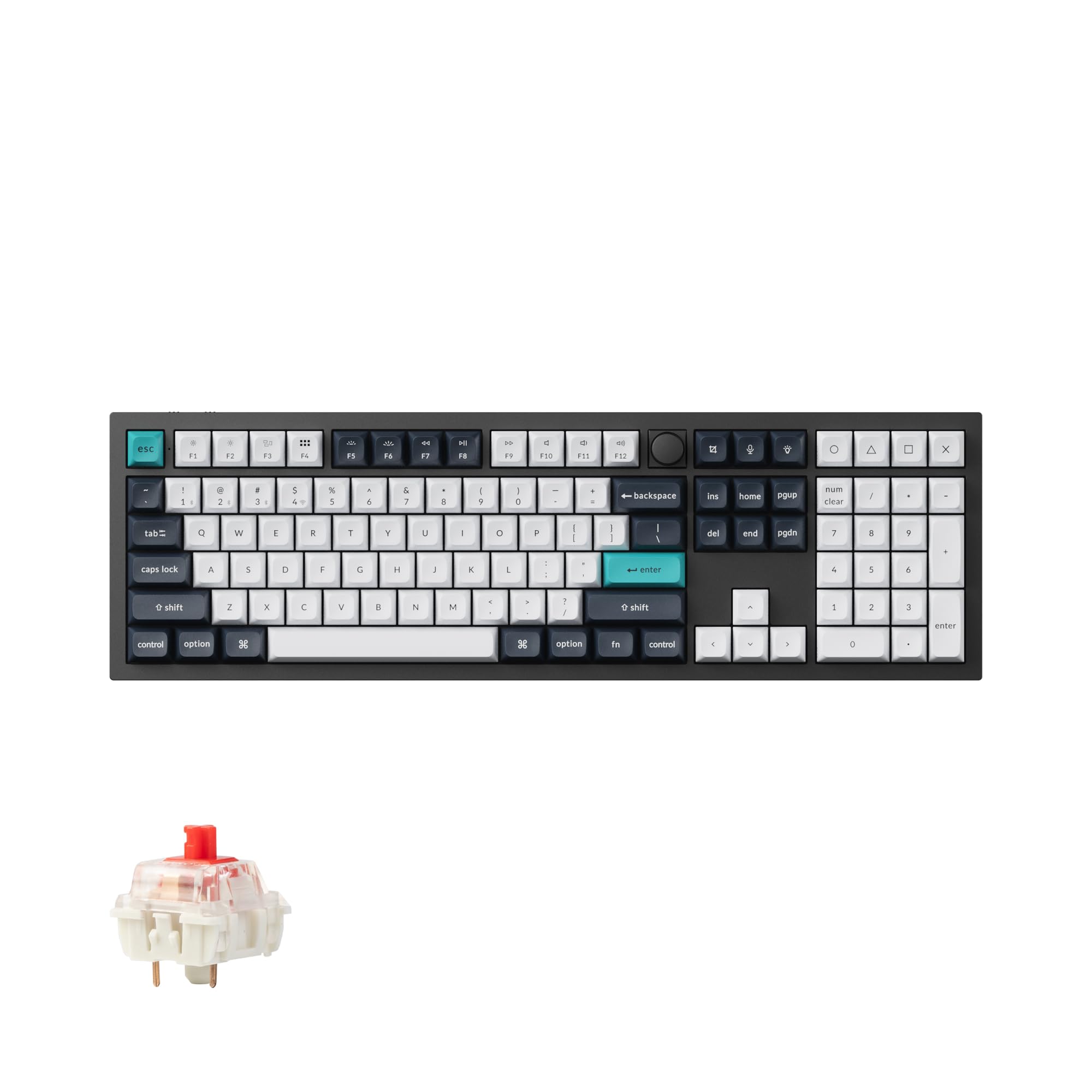 Keychron Q6 Max Custom Mechanical Keyboard - Full Size, Wireless Bluetooth/2.4GHz/USB-C, QMK/VIA Programmable, RGB Backlit, Hot-Swappable Gateron Red Switch for Mac/Windows/Linux (Black) - Perfect for Gaming, Coding & Office Work